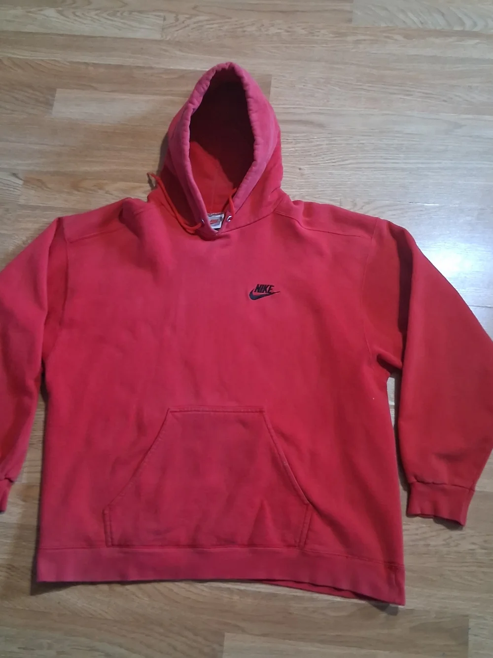 90s Made In Usa Nike Red Hooded Sweatshirt - Men's Pullover Hoodie
